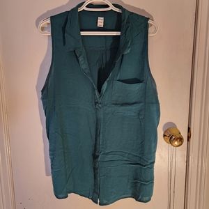 Women's Old Navy teal sleeveless top XL
